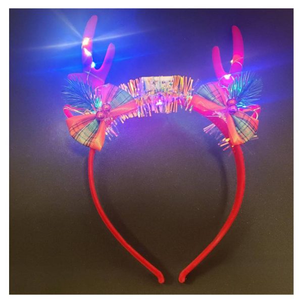 Light Up LED Reindeer Antlers Headband
