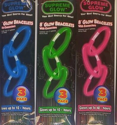 8" Glow in the Dark Bracelets