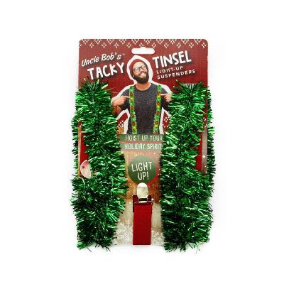 Uncle Bob's Light-Up Tacky Tinsel Suspenders