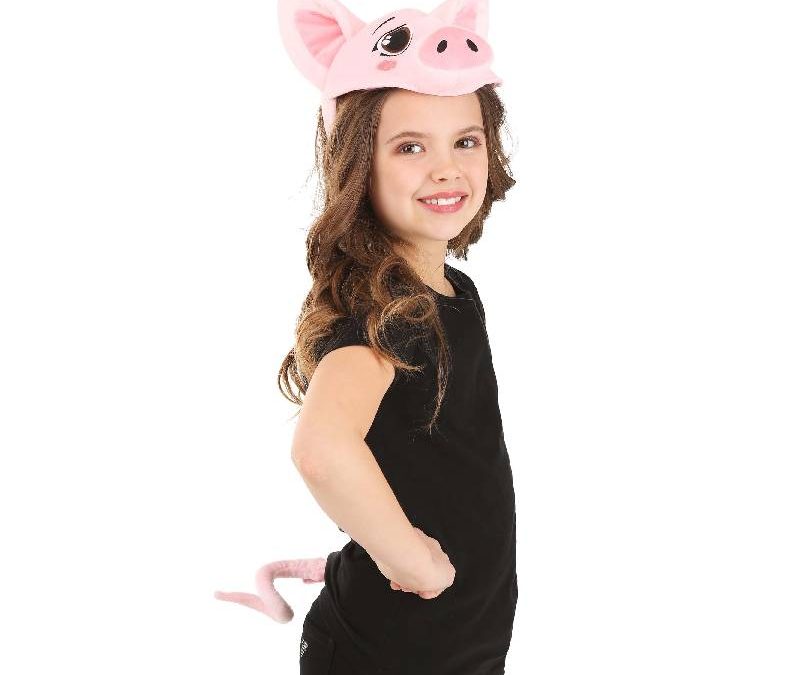 Plush Pig Headband & Tail Kit