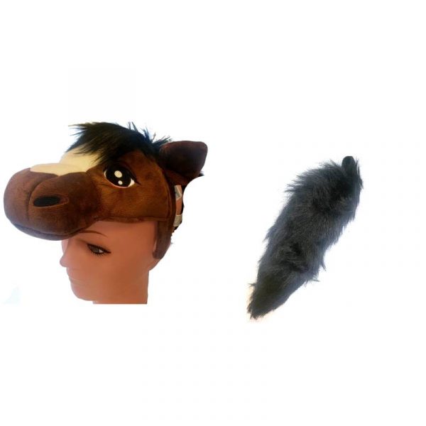 Plush Horse Headband & Tail Set