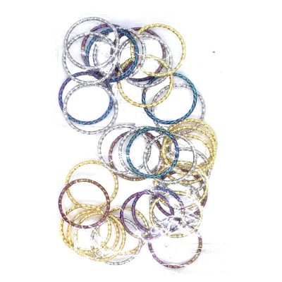 Party Embossed Metallic Rings