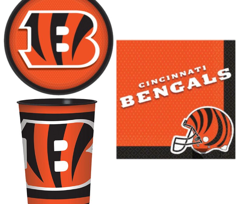 Officially Licensed Cincinnati Bengals Logo Football Tableware
