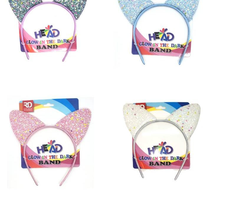 Party Sparkle Glow in the Dark Cat Ears Headband