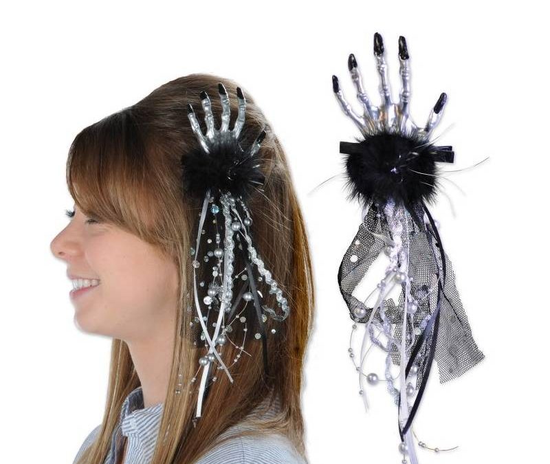 Skeleton Hand Hair Clip