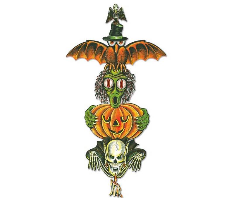 Vintage Halloween Totem Pole Cutouts