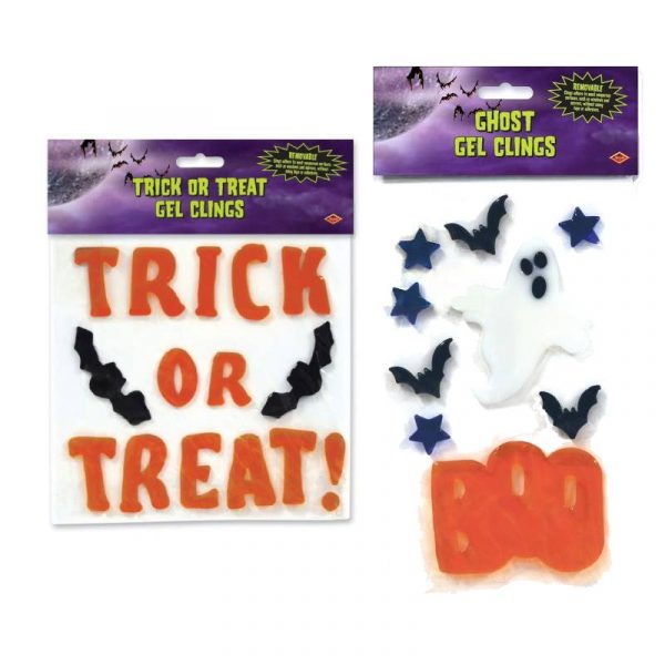 Halloween Gel Clings Ghost and Trick or Treat