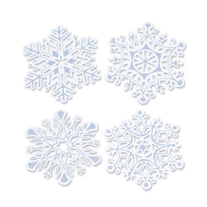 Glittered Snowflake Cutouts Assorted Designs - Cappel's