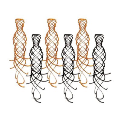 Shimmering Whirls Orange and Black