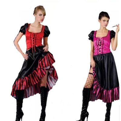 Can Can dresses - pink/black, red/black