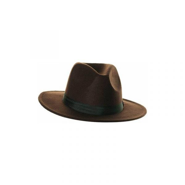 Brown w Black Band Soft Felt Fedora Hat