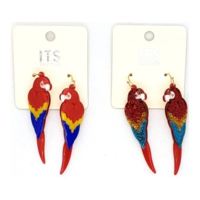 Parrot Enamel Earrings