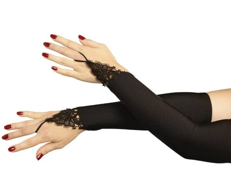 Lace Fabric Midnight Madness Gloves