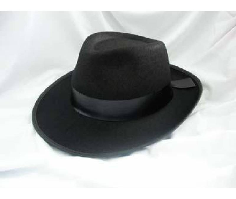 Black Felt Gangster Hat