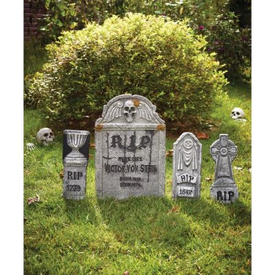 Rest in Peace Skeleton Tombstone Set