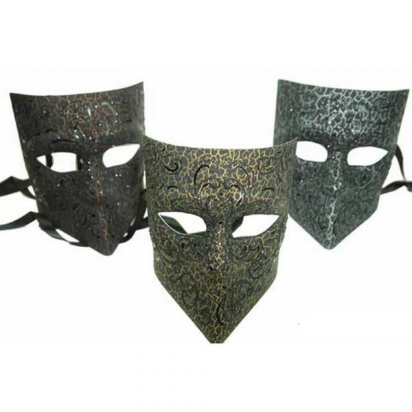 Costume Sparkle Effect Venetian Full Face Mask
