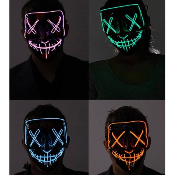 Neon Light-Up Masks The Purge Adult Teen Size
