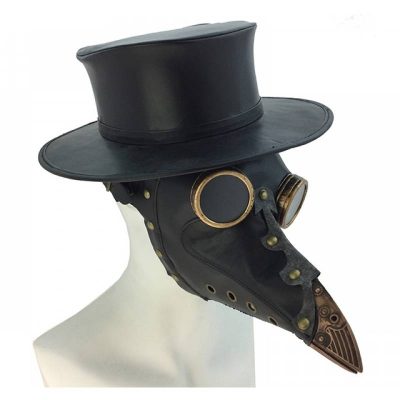 Plague Doctor Steampunk Mask Hat Goggles