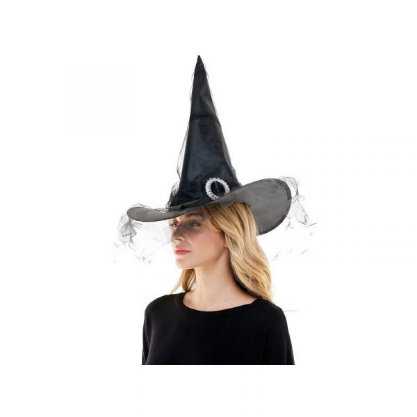 Costume Fabric Witch Hat Side View