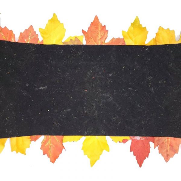 Fall Glittered Silk Harvest Leaves Place Mat Back Side