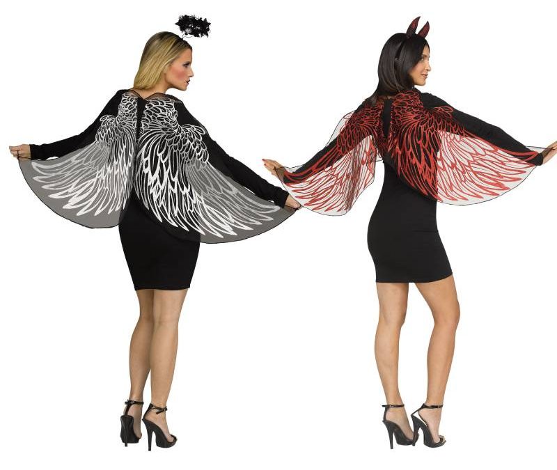 Costume Fabric Fantasy Wings & Headband Set