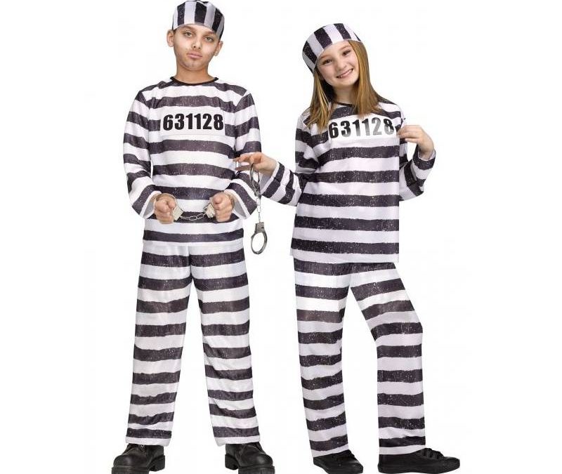 Prisoner Jailbird Childs Costume
