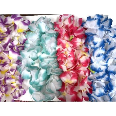 Two-Tone Deluxe Large Silk Flower Leis
