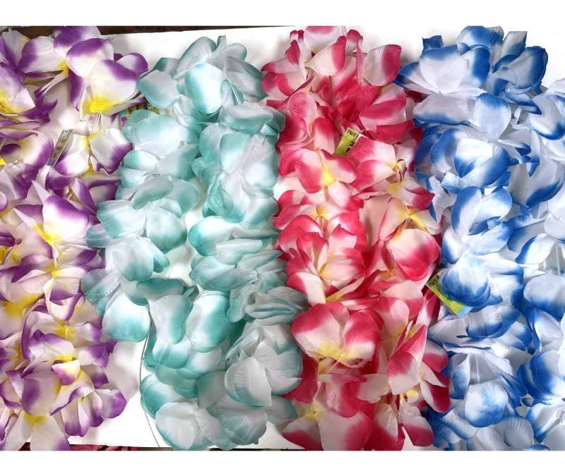 Silk Two-Tone Large Flower Lei – Asst Colors