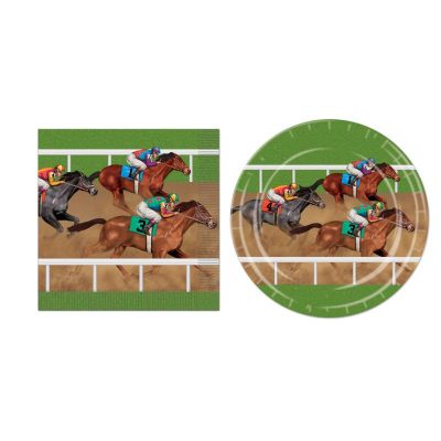 Horse Racing Plates and Napkins