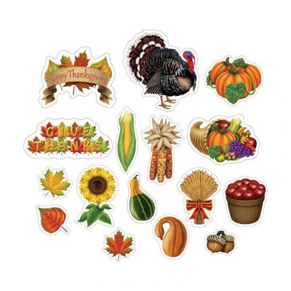 Thanksgiving Cutouts 16 per Package