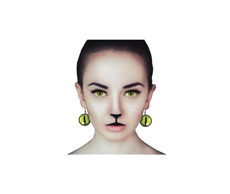 Costume Clip-On Cat Eye Earrings