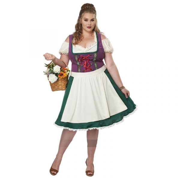 Bavarian Beer Maid Adult Costume w Basket