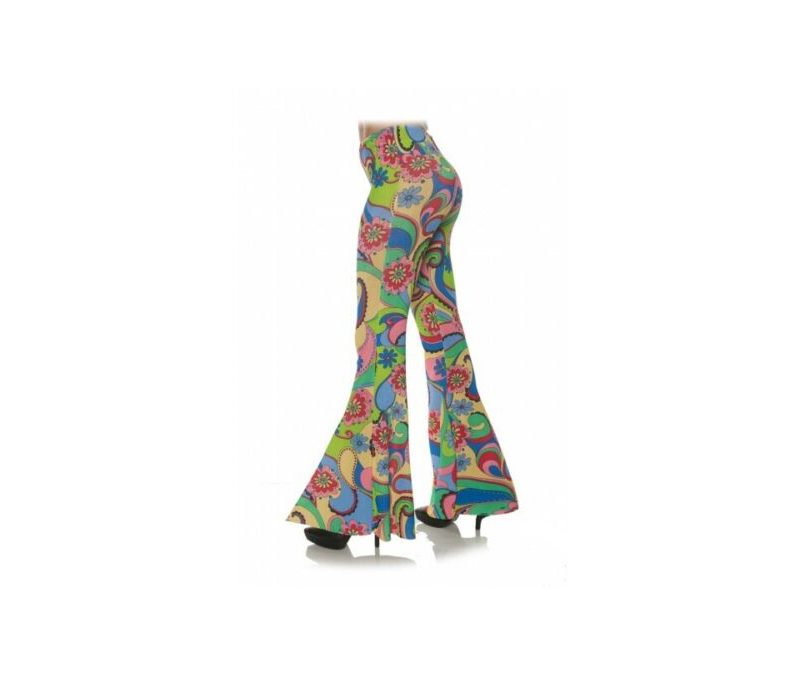 70s Flower Adult Bell Bottoms (Psychedelic)