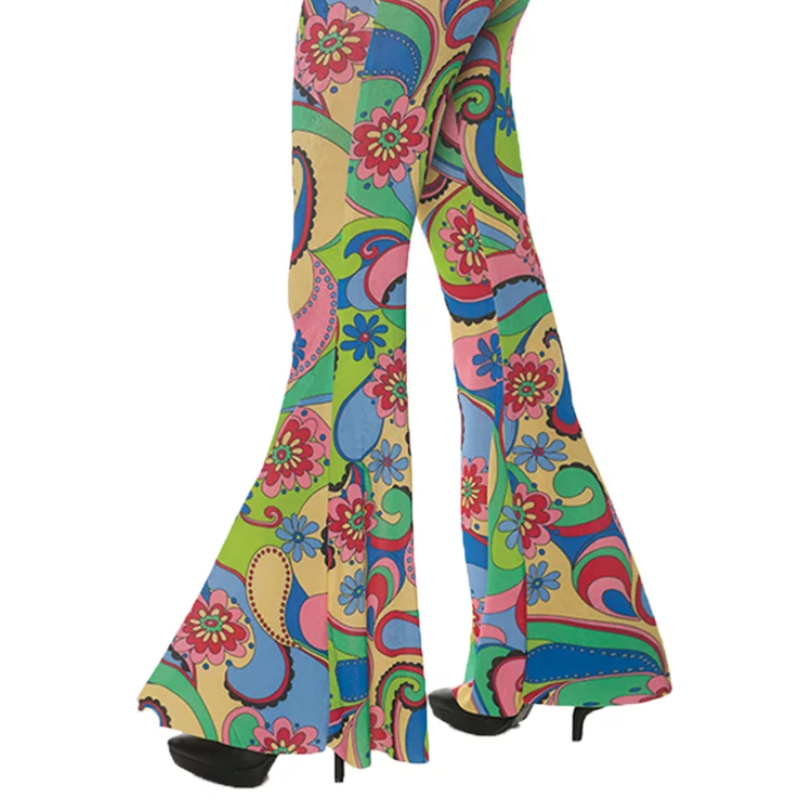 70s Flower Adult Bell Bottoms (Psychedelic) - Cappel's