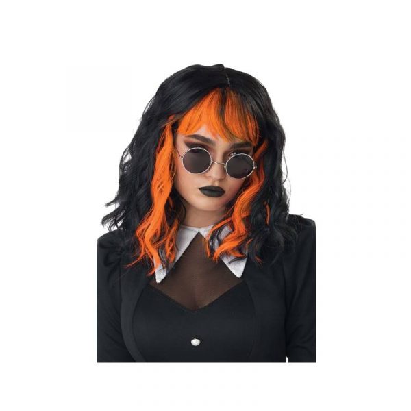 Cute and Crafty Black and Orange Wig