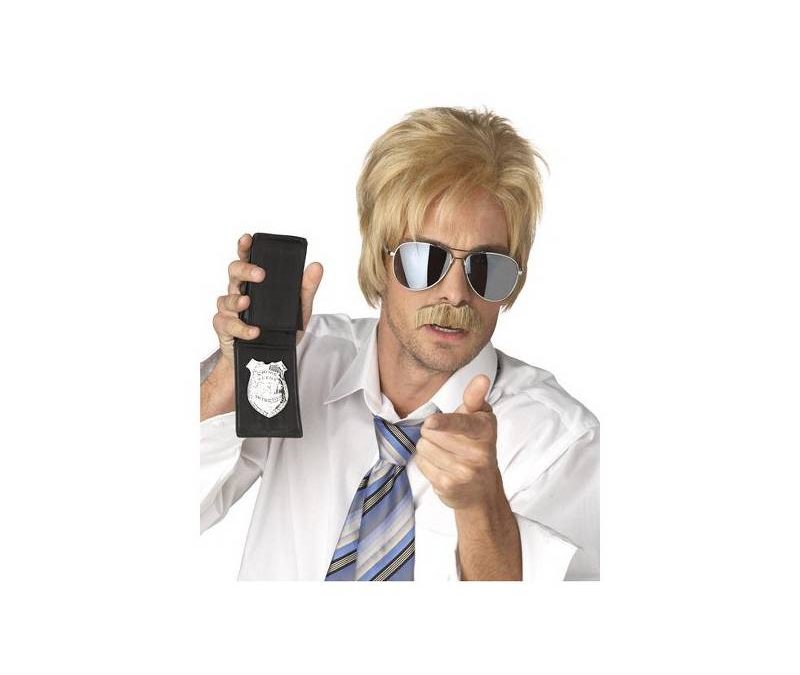 Detective Ace Adult Wig & Moustache