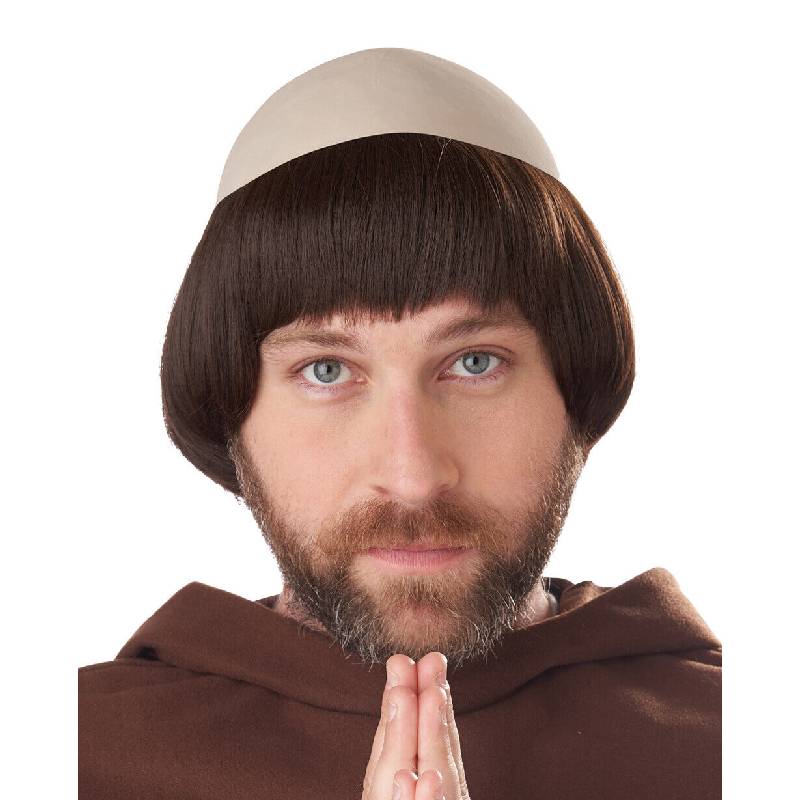 Monk Friar Wig W Bald Cap Cappels