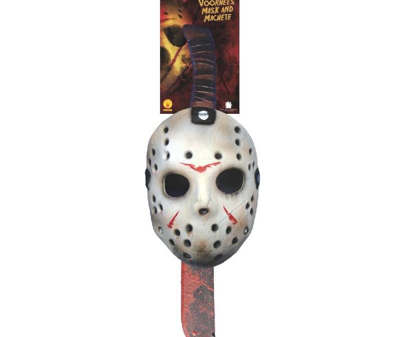 Jason Voorhees Hockey Mask n Bloody Machete Set