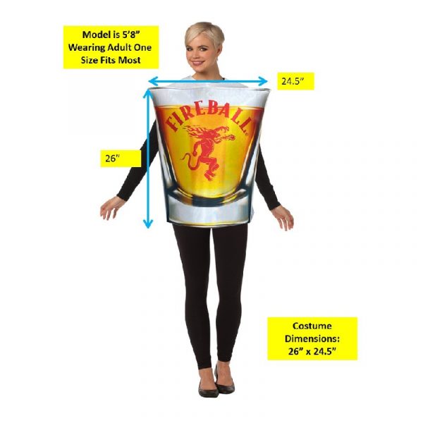 Fireball costume dimensions