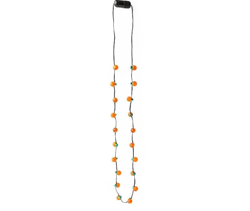 Light-Up Steady Burn Pumpkin Necklace
