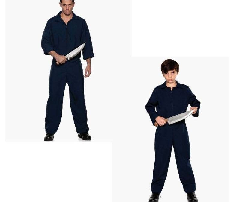 Dark Blue Horror Jumpsuit – like Michael Myers