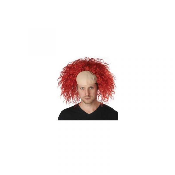 Clown Pattern Baldness Wig red without makeup