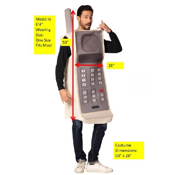 Retro Brick Cell Phone Dimensions