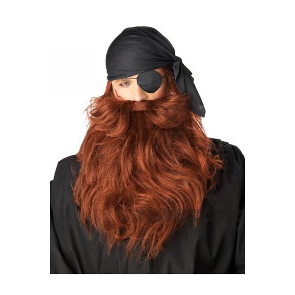 Red Costume Pirate Beard & Moustache