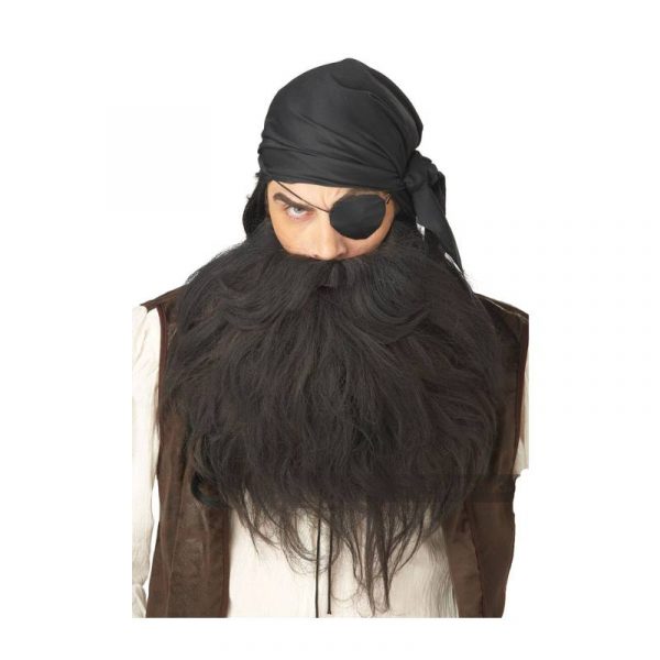 Black Costume Pirate Beard & Moustache
