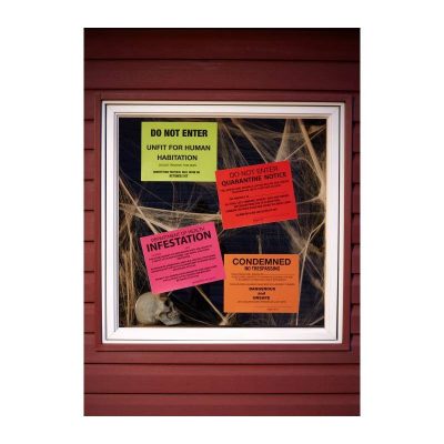 Costume 4 Piece Asst Condemned Signs Cutout Set