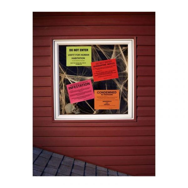 Costume 4 Piece Asst Condemned Signs Cutout Set - Cappel's