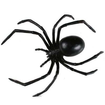 6" Rubber Black Widow Spider