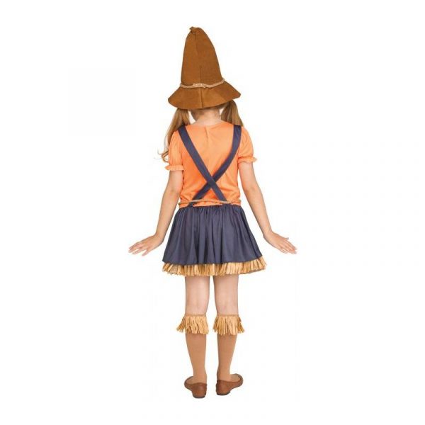 Scarecrow Girl Child Costume Back