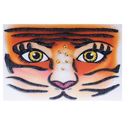 Costume Bengal Tiger Face Design Sticker Set